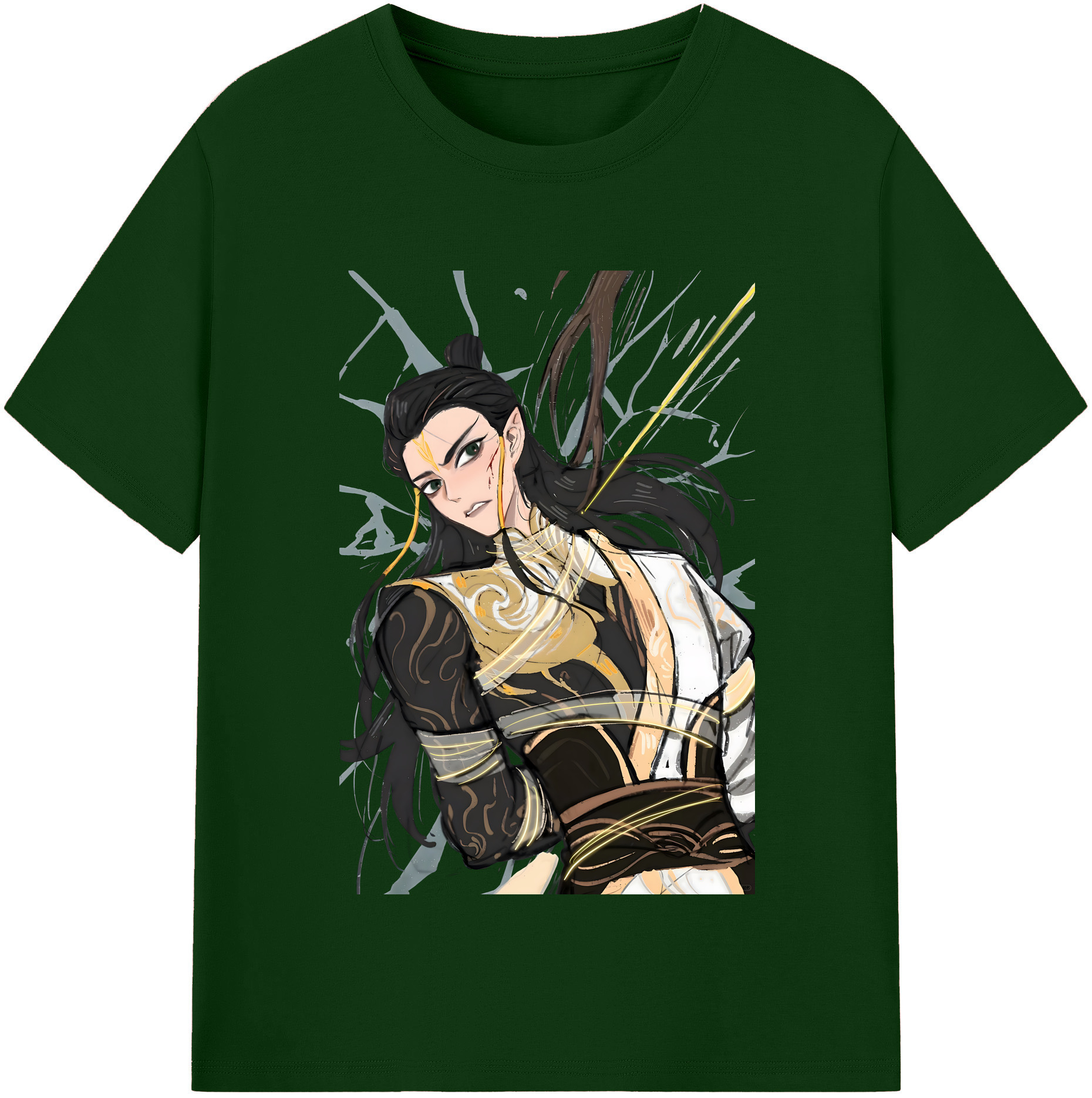 （画像用） Ne Zha 2 ナタ 魔童の大暴れ 綿100％半袖Tシャツ（フロントプリント）